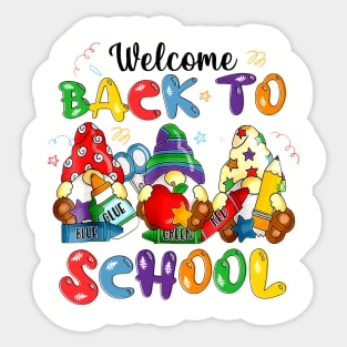 Welcome Back To School Gnomes First Day Of School Sticker